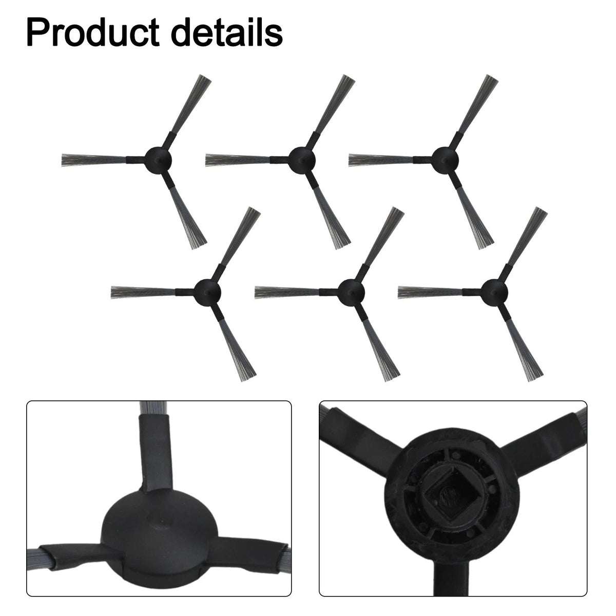 6 Replacement Side Brushes for bObsweep (2016–2023)