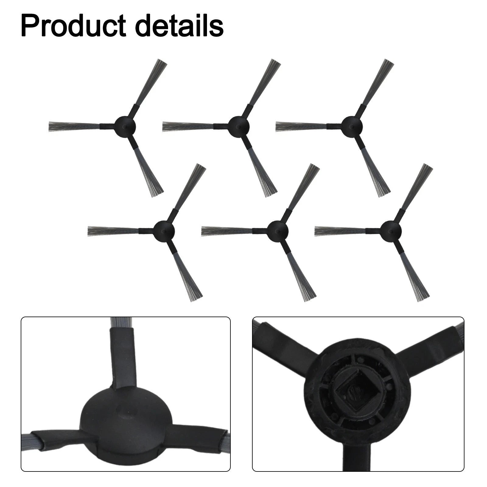 6 Replacement Side Brushes for bObsweep (2016–2023)