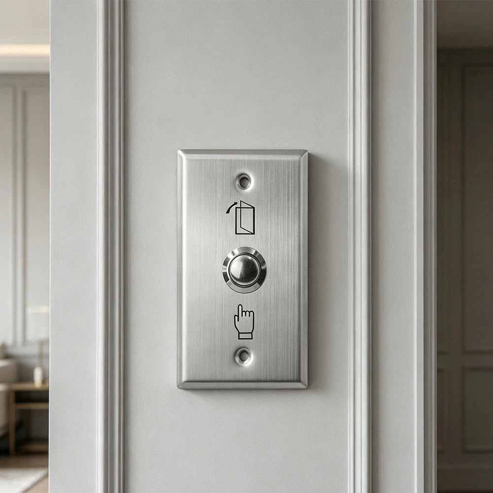 Stainless Steel Exit Button for Standard Electric Strike Units