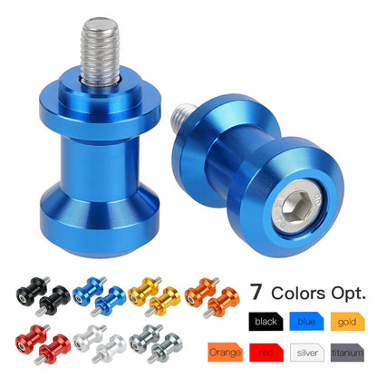 8mm Swingarm Spools Sliders for Honda Suzuki Kawasaki Triumph (2000–2023)