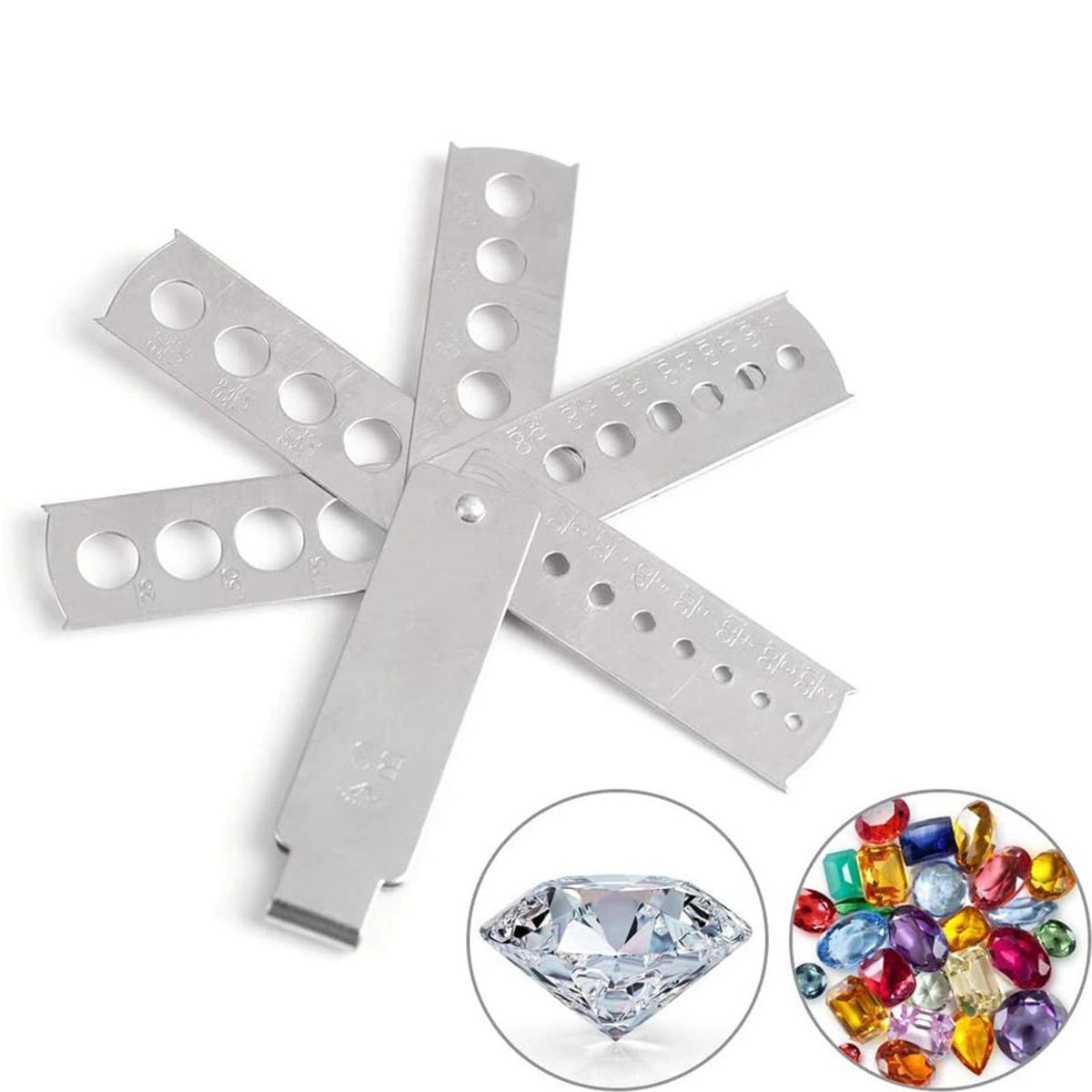 Stainless Steel Measuring Tool for Gemstone Jewelry Making
