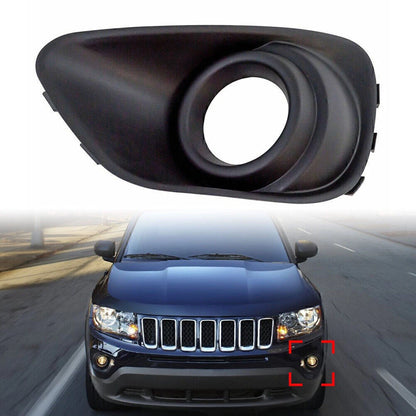 Front Bumpe Fog Light Lamp Bezels Visor Fit Jeep Compass 2011 - 2017 Left Side