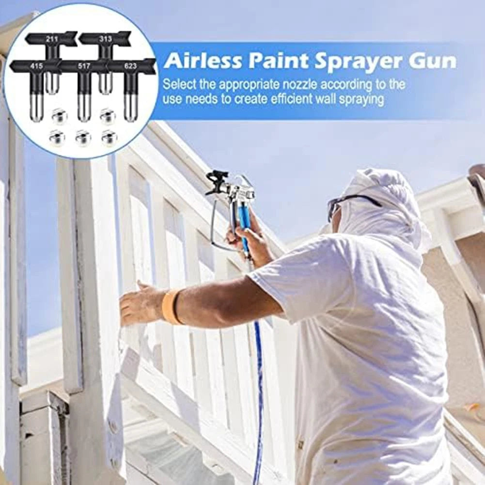 12-Piece Airless Paint Sprayer Kit with Nozzle Tips and Filters