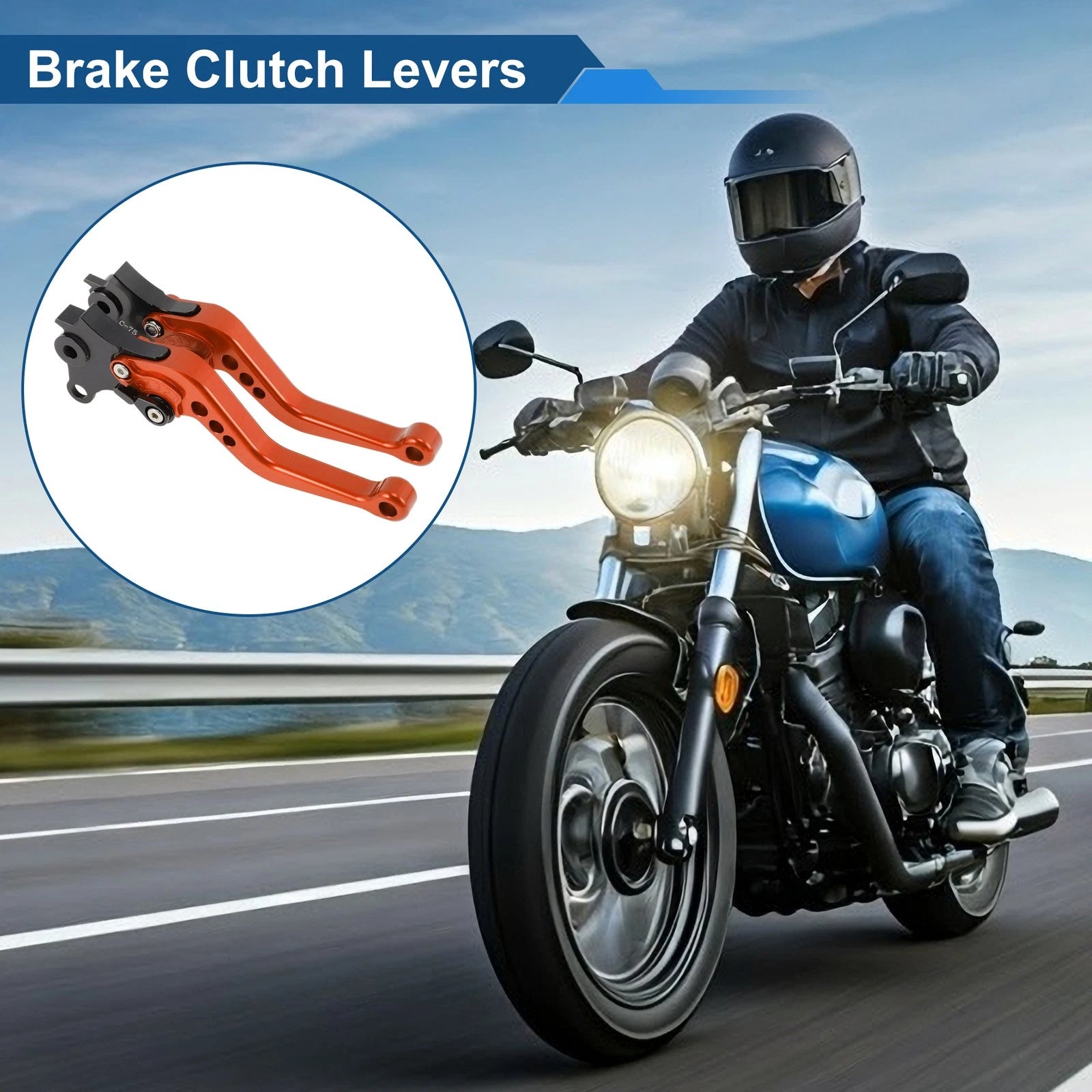 Adjustable Brake Clutch Levers Orange Pair for BMW R Nine T (2014–2016)