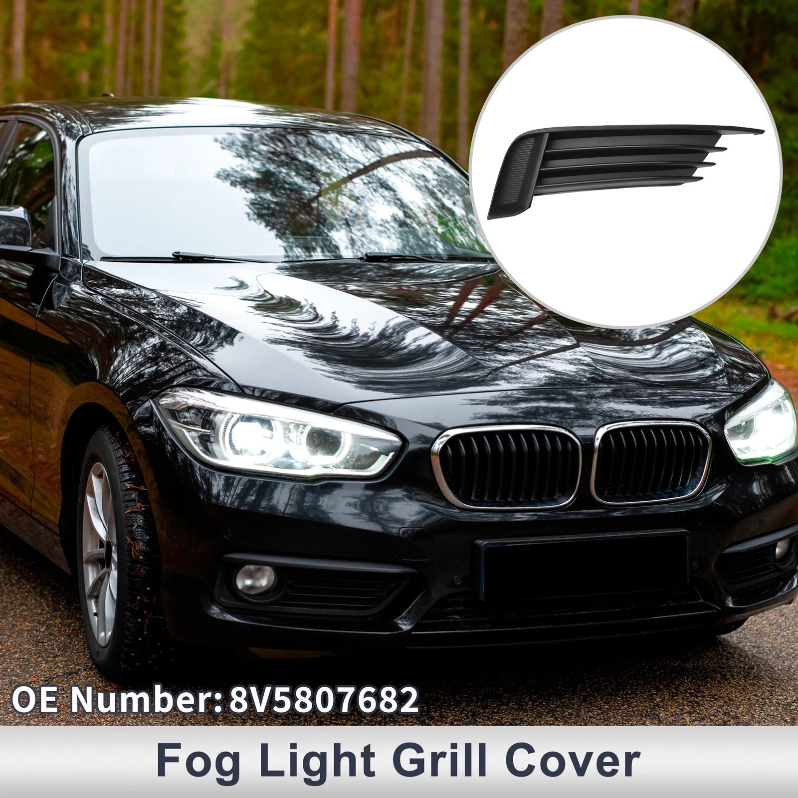 1pc Right Front Fog Light Grill Replacement for Audi A3 S3 (2013–2017)