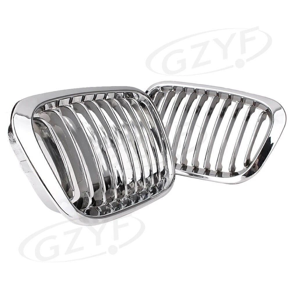 Upper Bumper Mesh Grille for BMW E46 320i 323i 325i 328i (1998–2001) Chrome