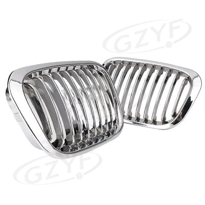 Upper Bumper Mesh Grille for BMW E46 320i 323i 325i 328i (1998–2001) Chrome