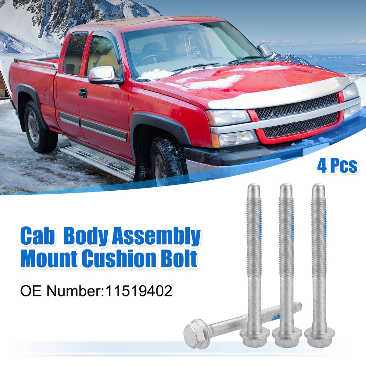 Car Mount Cushion Bolts M12x1.75 Replacement for Chevrolet Silverado 1500 (2014–2018)