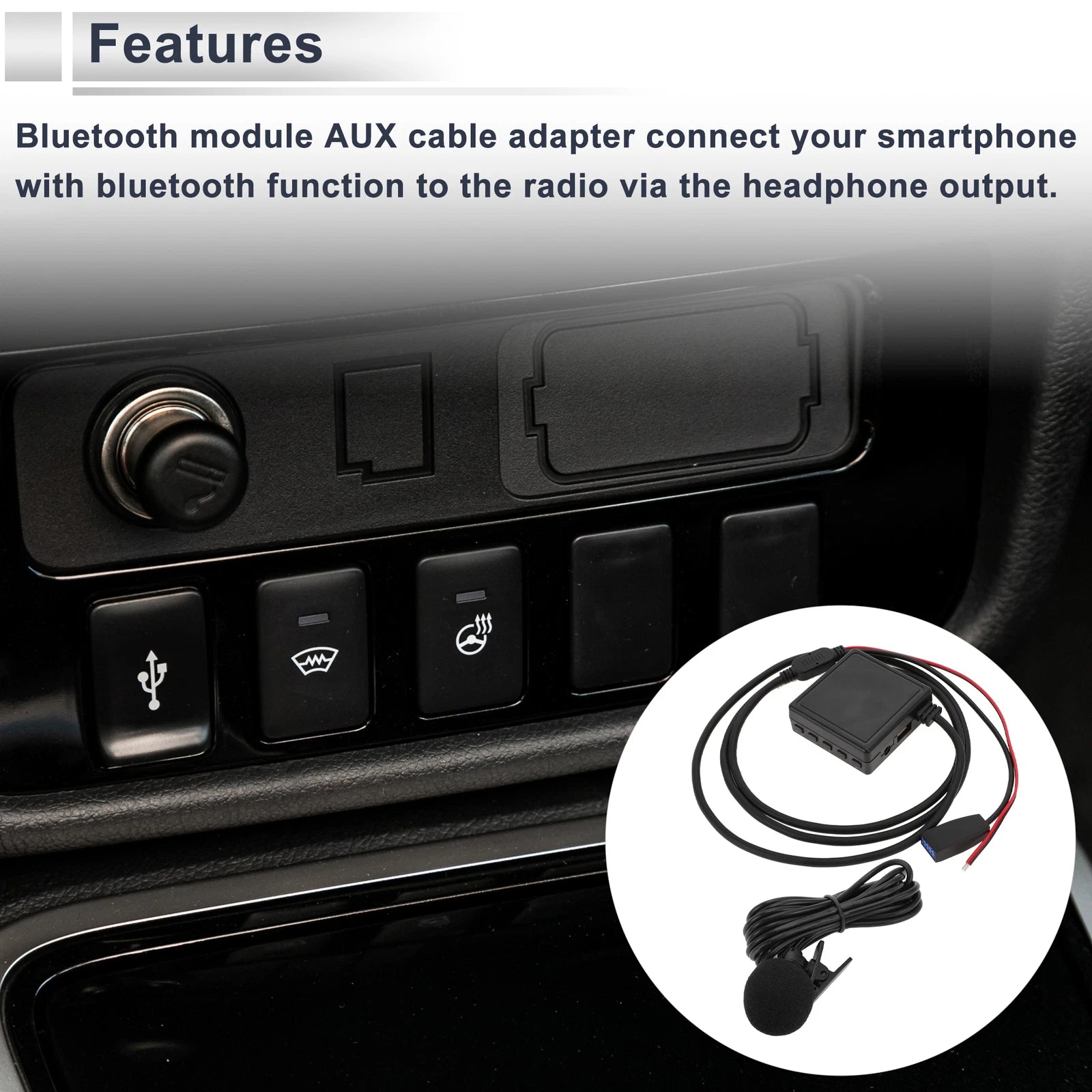 Stereo Radio Harness for BMW E39 E46 E53 (1995–2006) Microphone Handsfree