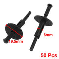 Mudguard Rivet Fastener 6mm Black Plastic 50 Pcs for BMW 5 Series (2004–2016)