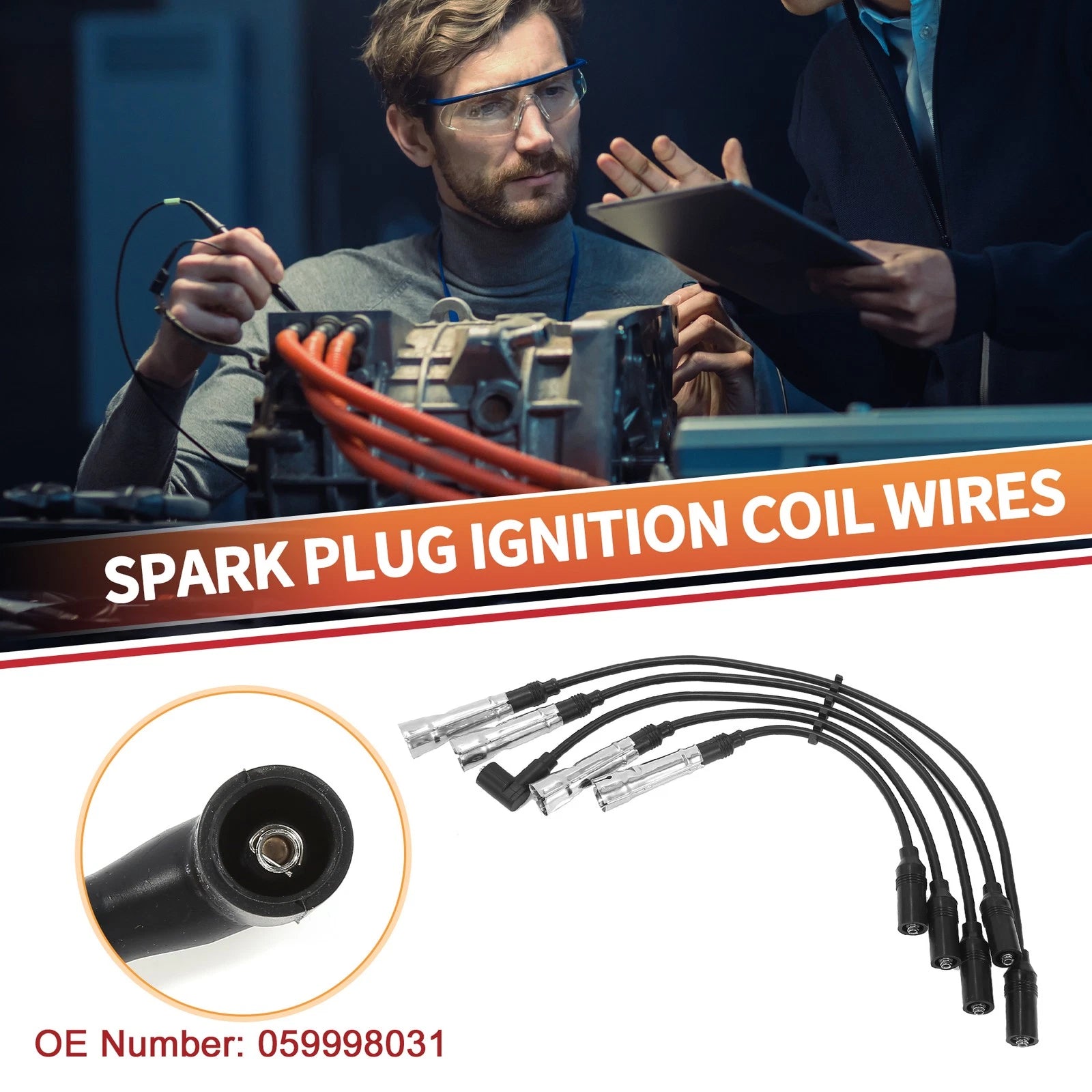 Spark Plug Wire and Coil Cable Set for Audi 80 2.0 (1974–1983)