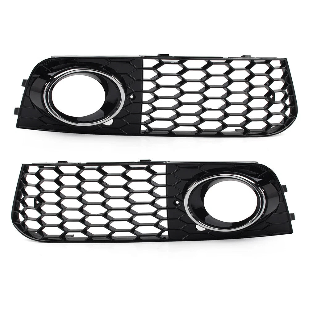 Front Fog Light Grille Cover for Audi A4 B8 (2009–2012) Chrome