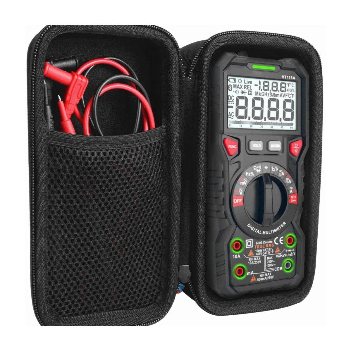 Hard EVA Storage Case for KAIWEETS TRMS6000 Multimeter (Shock Resistant)