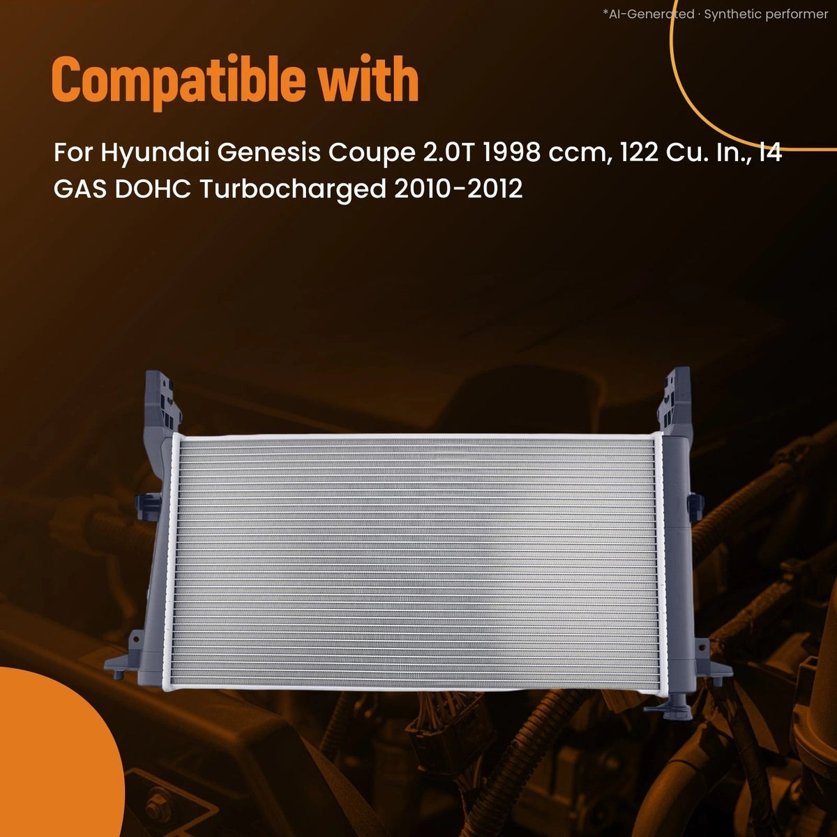 Aluminum Engine Radiator for Hyundai Genesis Coupe 2.0T (2010–2012) 13120