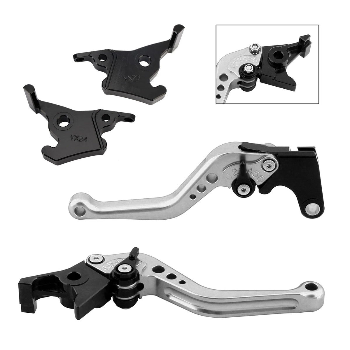 Short Clutch Brake Lever for Yamaha XMAX 300 (2023–2025) Silver