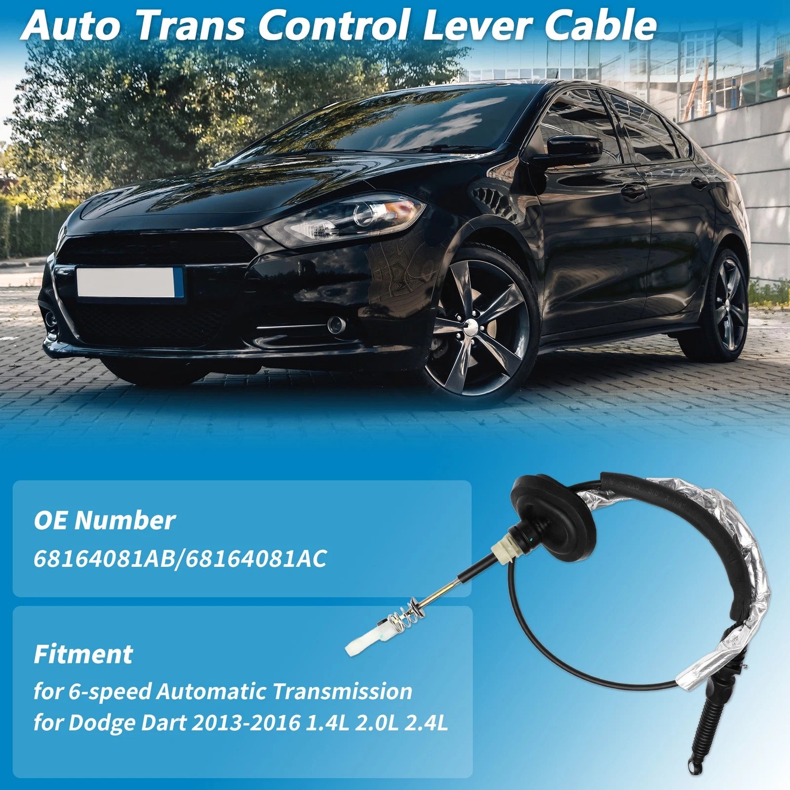 Auto Trans Gear Shift Cable Replacement for Dodge Dart (2013–2016)