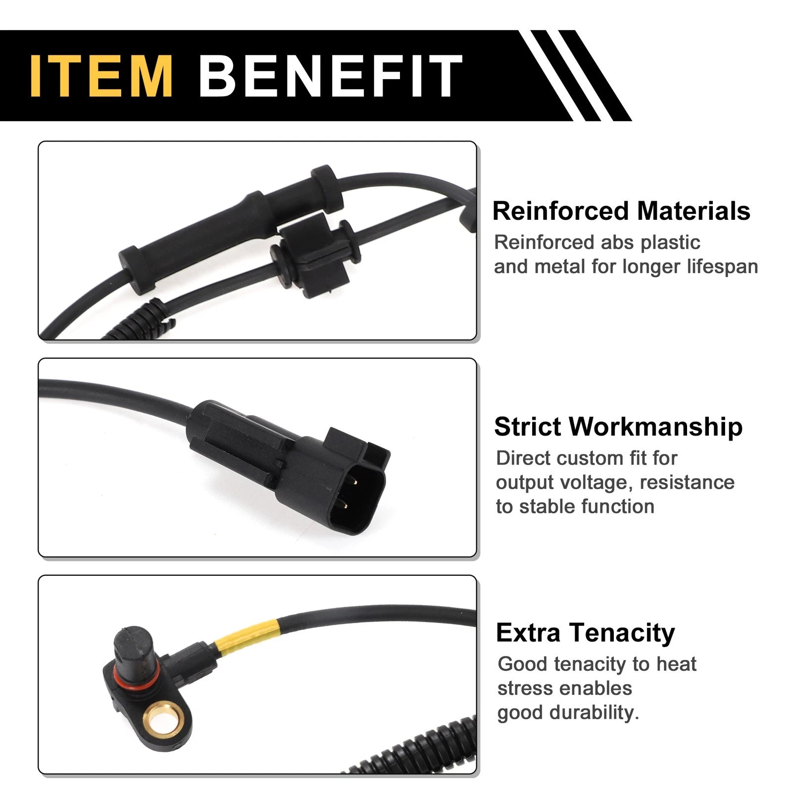 Wheel Speed Sensor Front Left and Right Replacement for Ford F-450 (2017–2019)