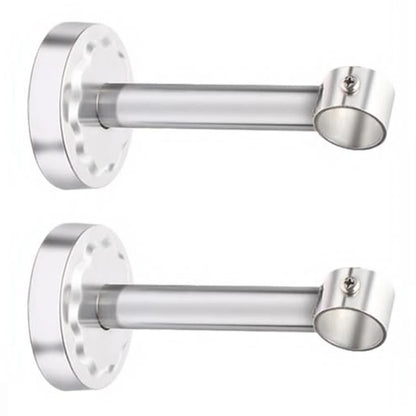 Set of 2 Adjustable Curtain Rod Brackets for Wall or Ceiling Mount
