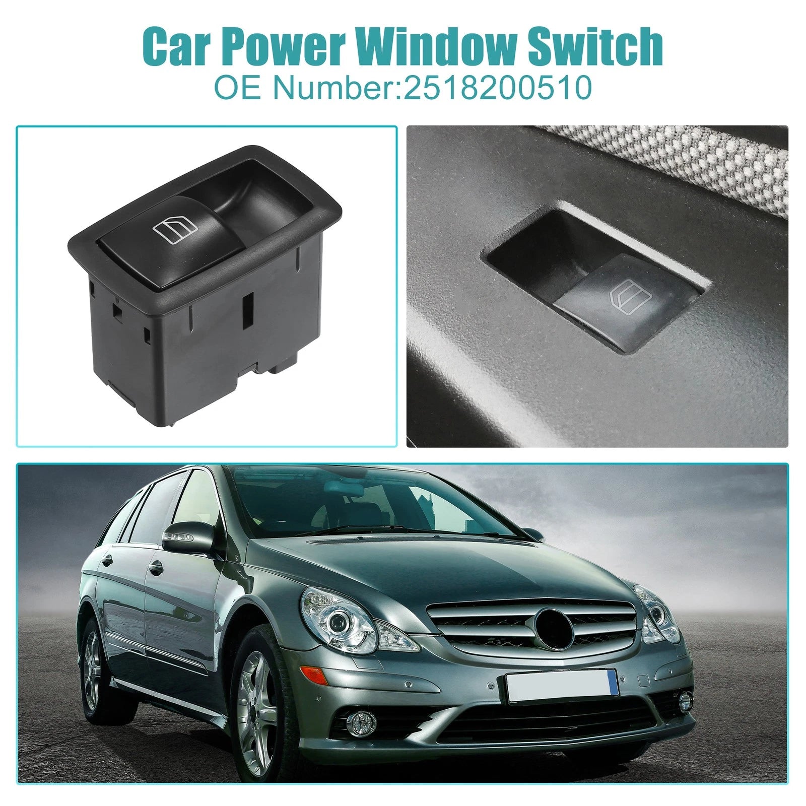 Passenger Side Power Window Switch for Mercedes-Benz ML320 ML350 (2005–2010)