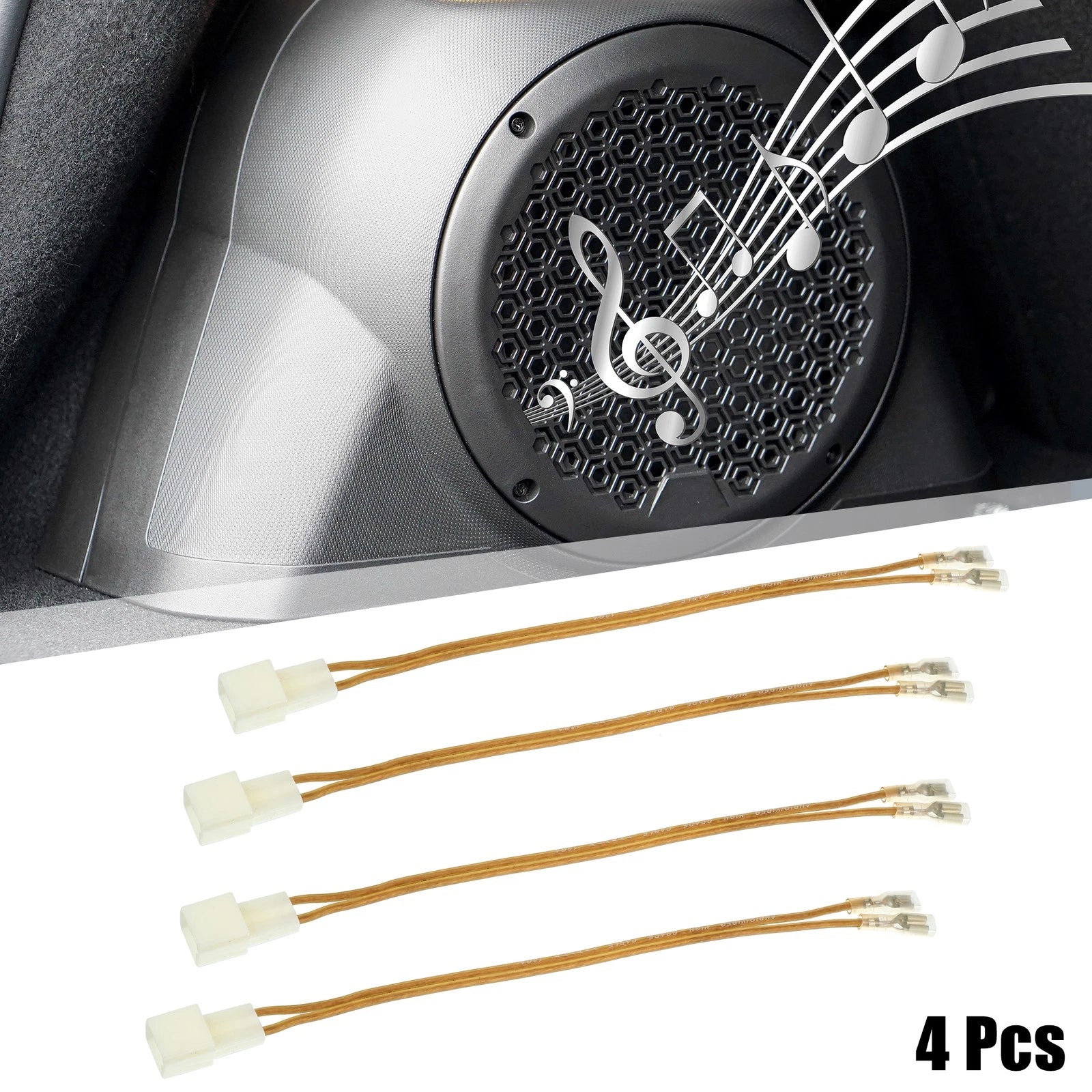 4 Pcs Speaker Connector Wire Harness Adapter for Jeep Dodge (2008–2020)