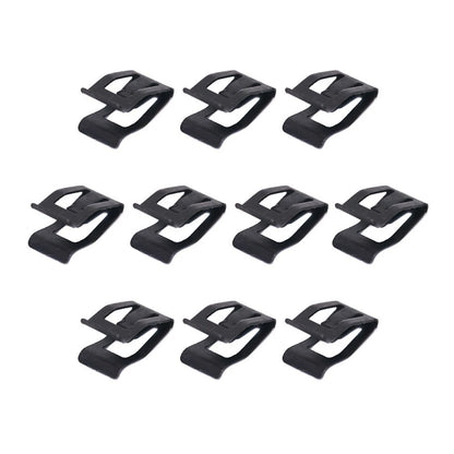 Set of 10 Black Auto Trim Metal Retainer Clips for Car Front Dashboard