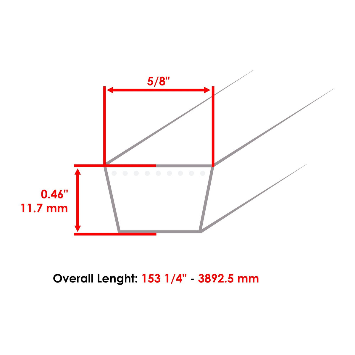 Deck Belt Replacement 52 Inch for Hustler X-ONE 940056 Mower (2005–2015)