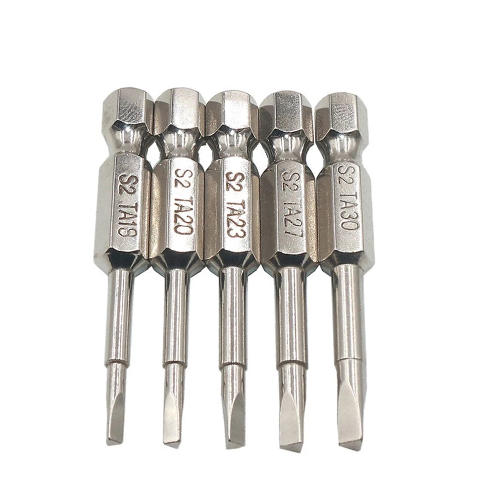 5X Hex Shank 50mm Magnetic Steel Screwdriver Bits Tool