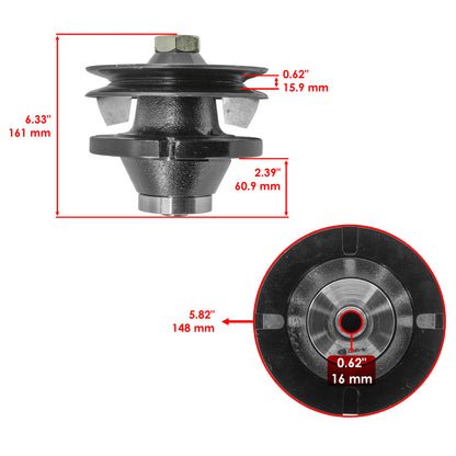 Deck Spindle and Blade Replacement for John Deere 314 316 317 318 322