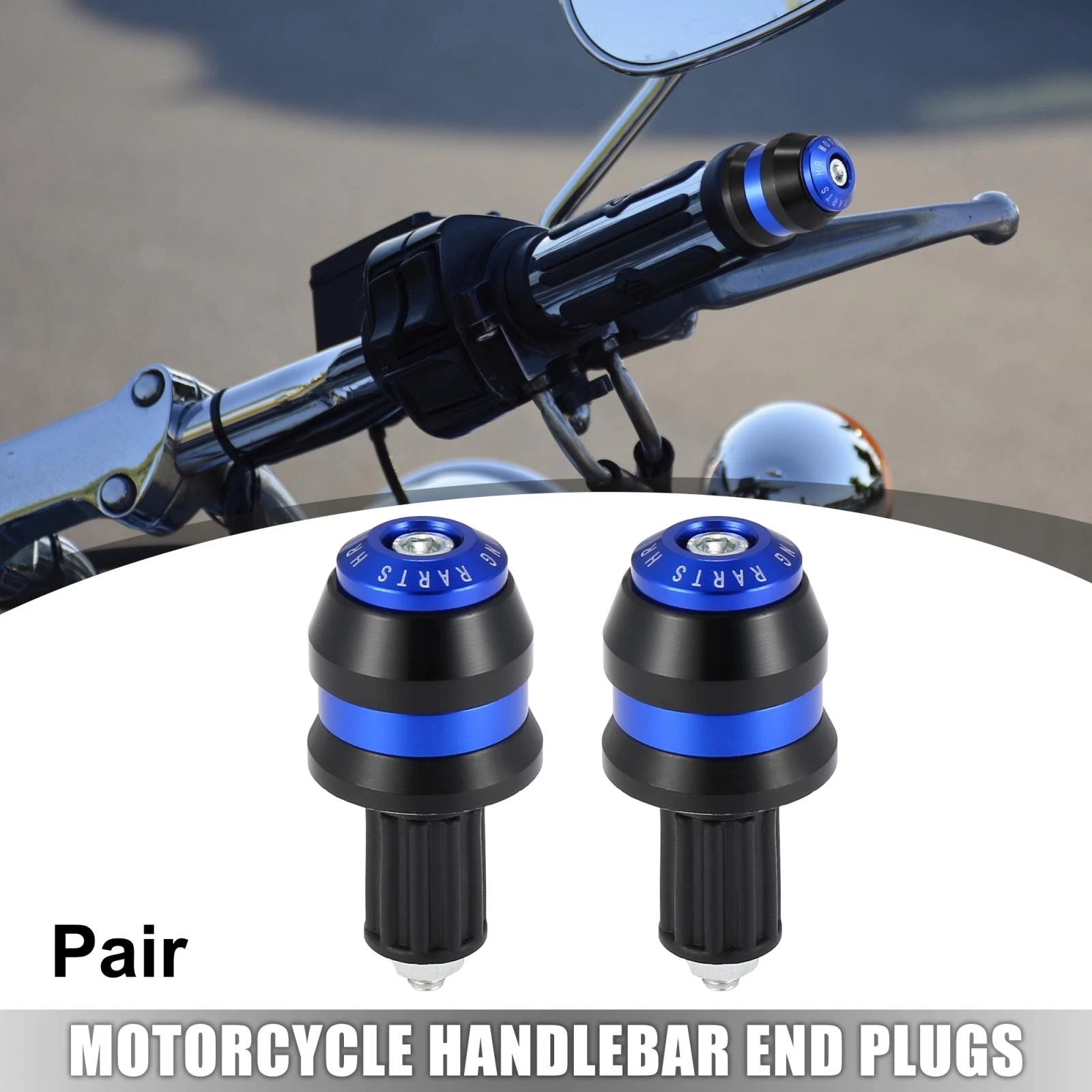 Handlebar End Plugs Pair Replacement 7/8 in 22mm for Motorcycles (2000–2026)