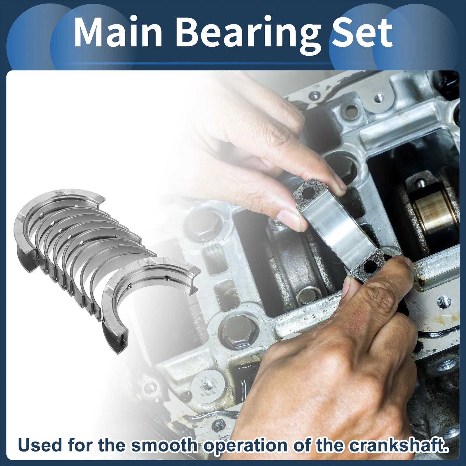 Main Bearing Set Replacement for Subaru Impreza (2000–2014) 10 Piece