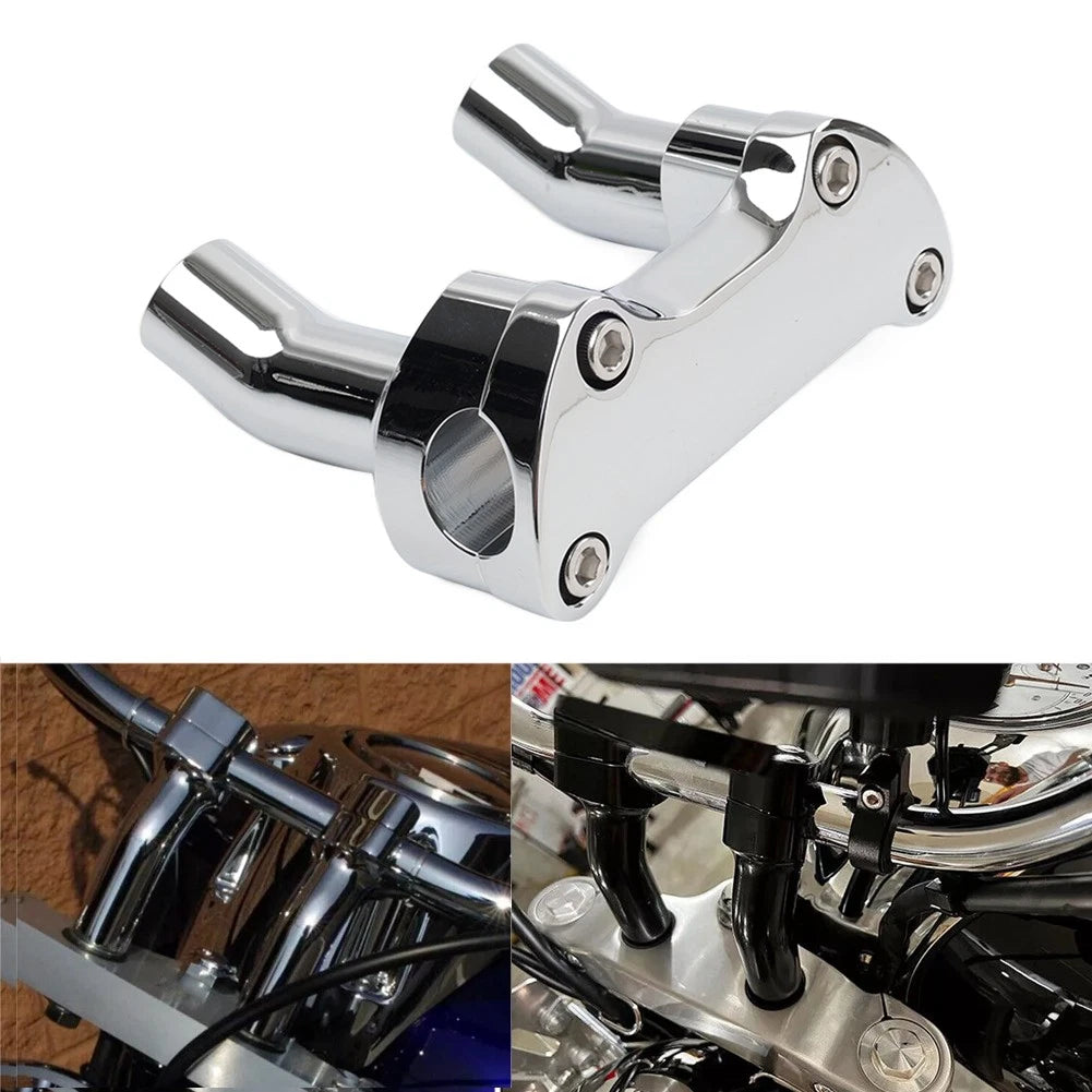 3.5" Chrome Handlebar Risers Clamp for Harley Dyna Softail Sportster