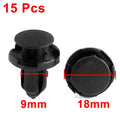 9mm Hole Plastic Rivet Fastener Clips Bumper Mudguard for Honda (15 Pcs)