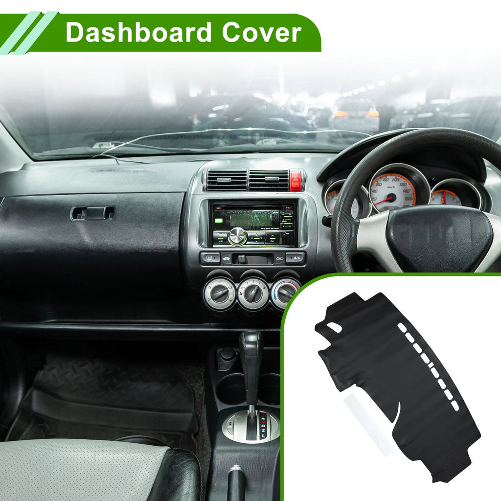 Dashboard Cover Dash Mat Carpet Black for Honda Fit Jazz (2014–2019)