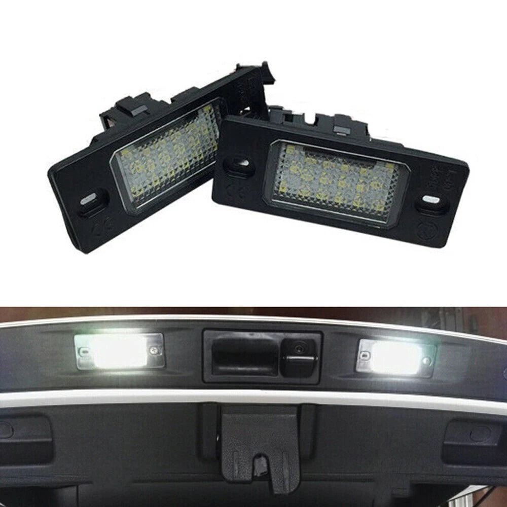 2X License Plate Lights for Skoda Fabia MK1 6Y (2000–2007) - White LEDs