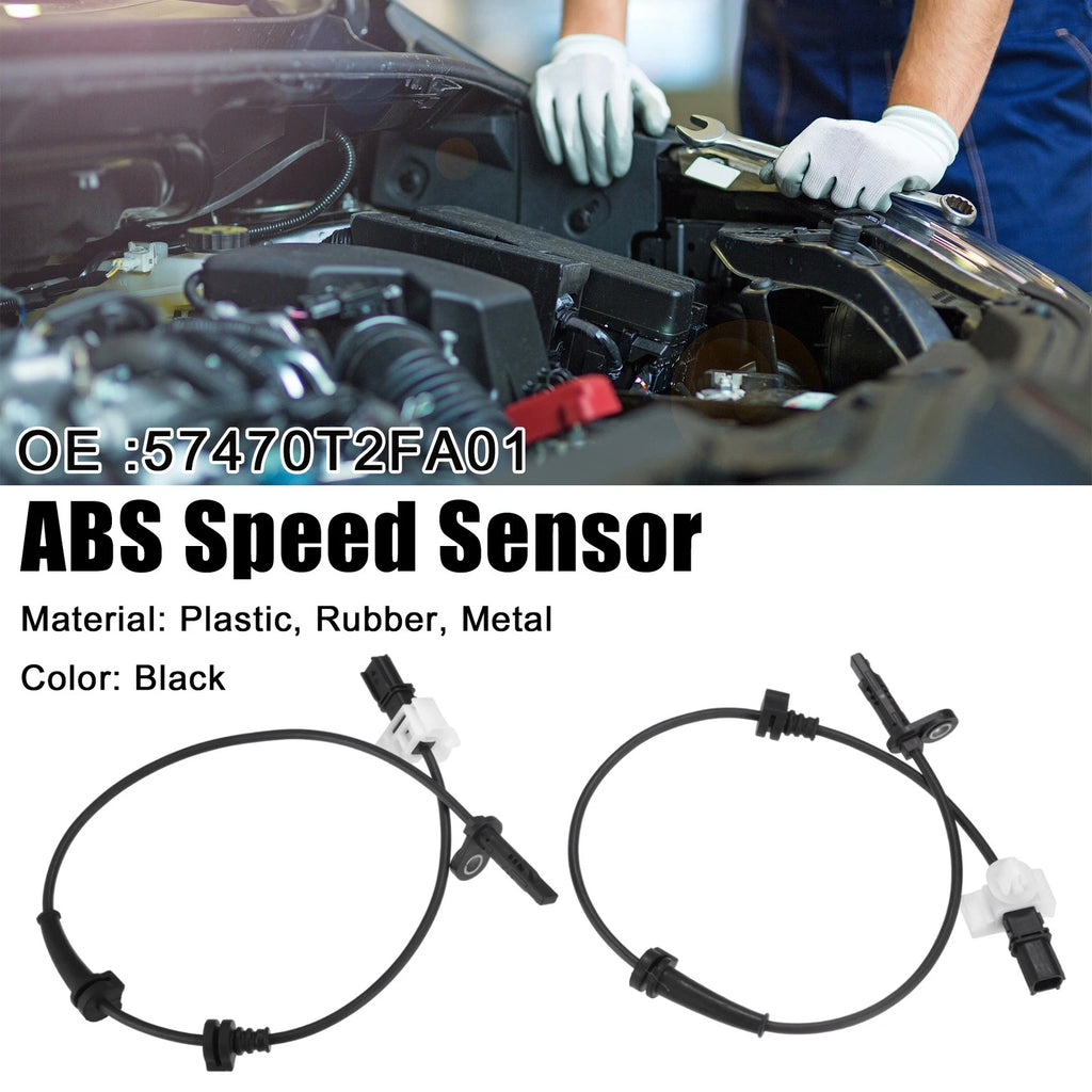 2Pc ABS Wheel Speed Sensor for Honda Accord (2013–2017) No. 57470T2FA01