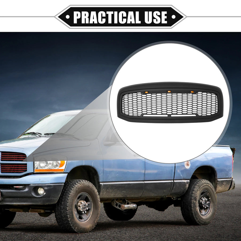 Front Grille Assembly with LED Lights for Dodge Ram 3500