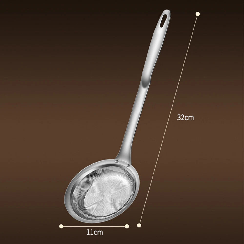 2X 304 Stainless Steel Extra Fine Mesh Strainer for Skimming Grease