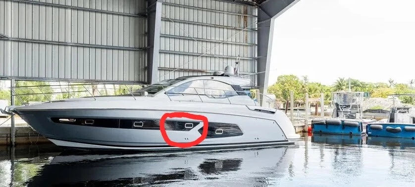 Left Hull Window for Azimut 43 Atlantis (OEM)