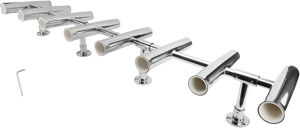 8 Tube Stainless Steel Fishing Rod Holders for Marine Boat Yacht