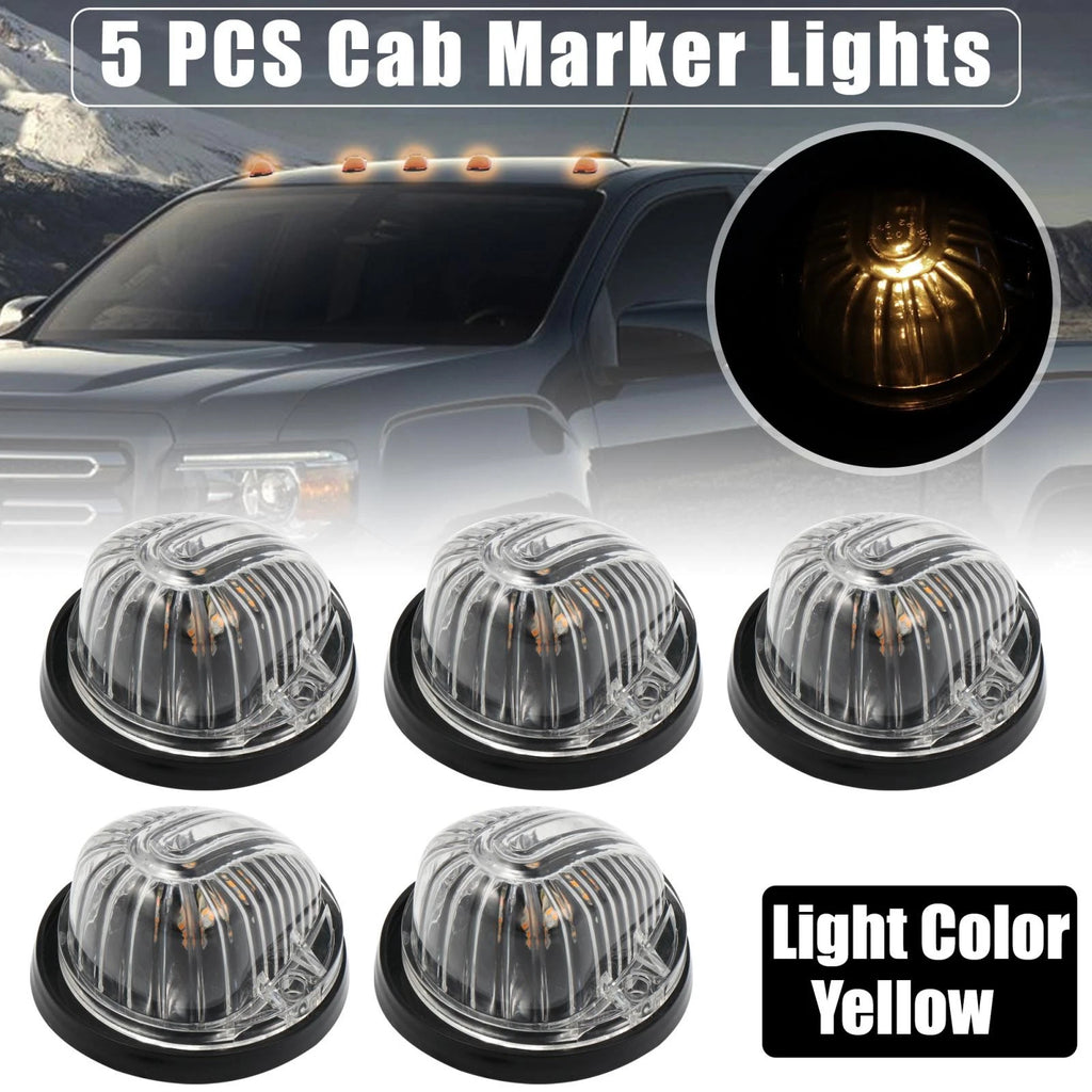 5pcs Cab Marker Light Clear Lens Replacement for GMC C1500 (1979–1984, 1986)
