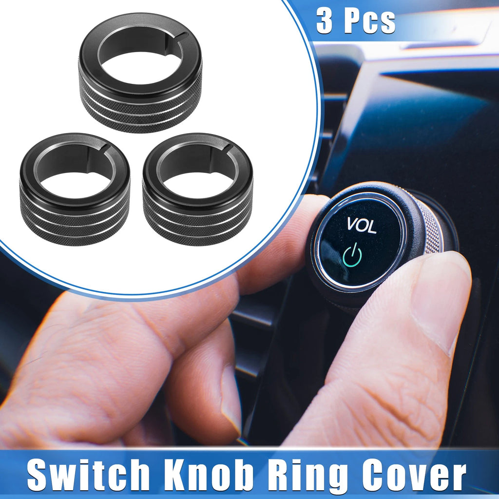 3 Pc AC Switch Knob Ring Cover Trim Replacement for Toyota 4Runner (2010–2020)