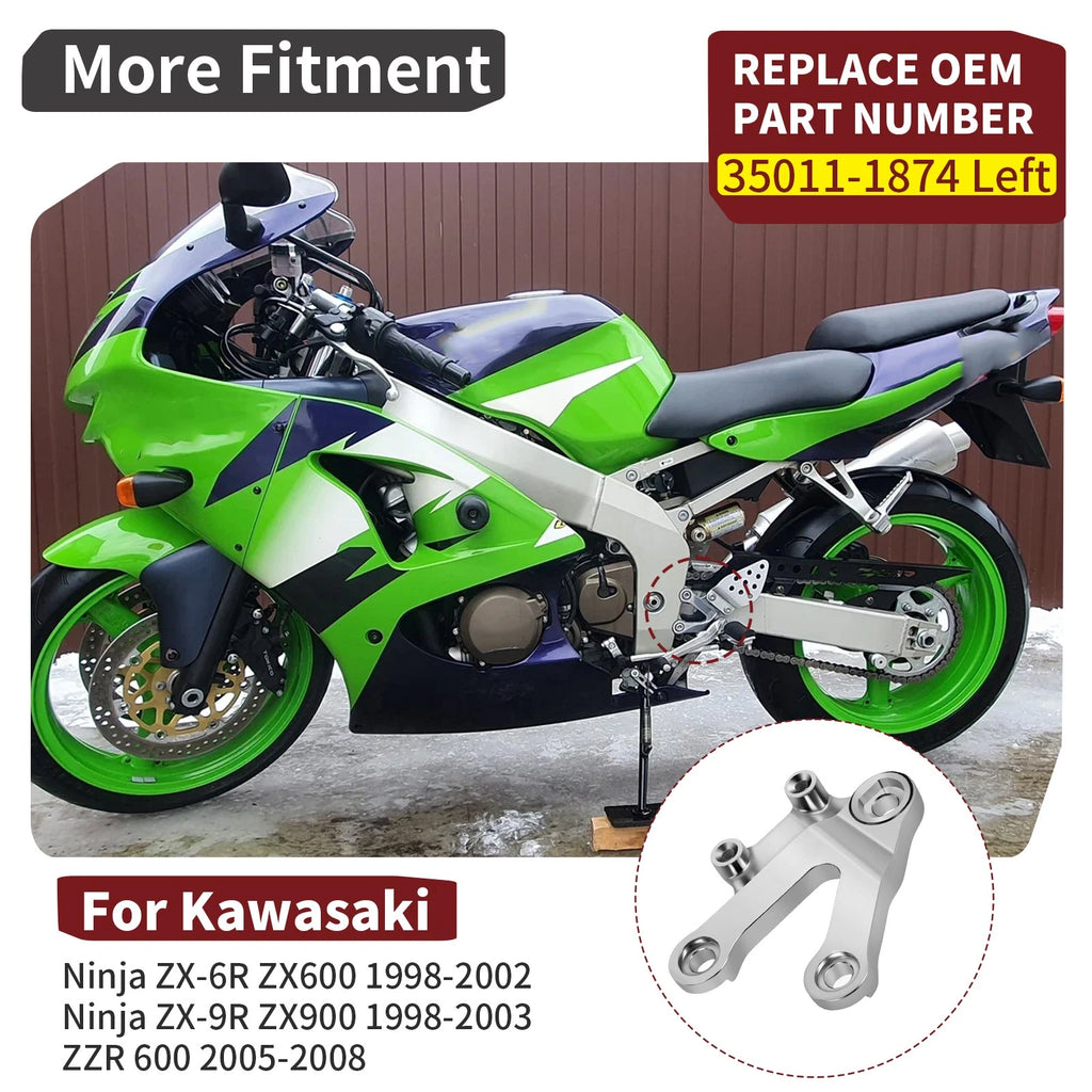 Left Foot Peg Step Mount Stay for Kawasaki Ninja ZX9R (1998–2003)