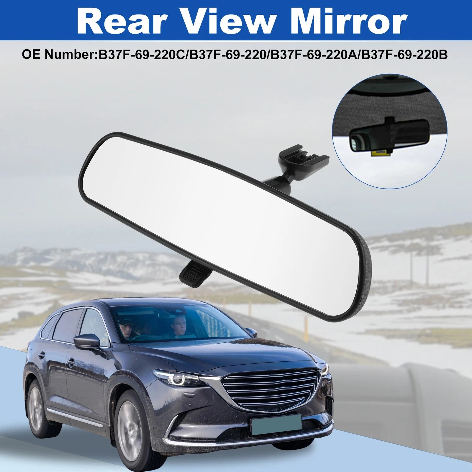 Interior Rearview Mirror for Mazda 2 2011–2014 OEM Replacement