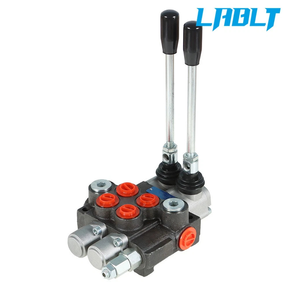 Hydraulic Monoblock Double Acting Control Valve 2 Spool for SAE Ports
