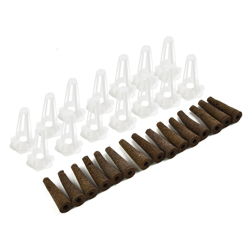 15 Grow Sponges with 15 Planting Basket Kit for Hydroponics