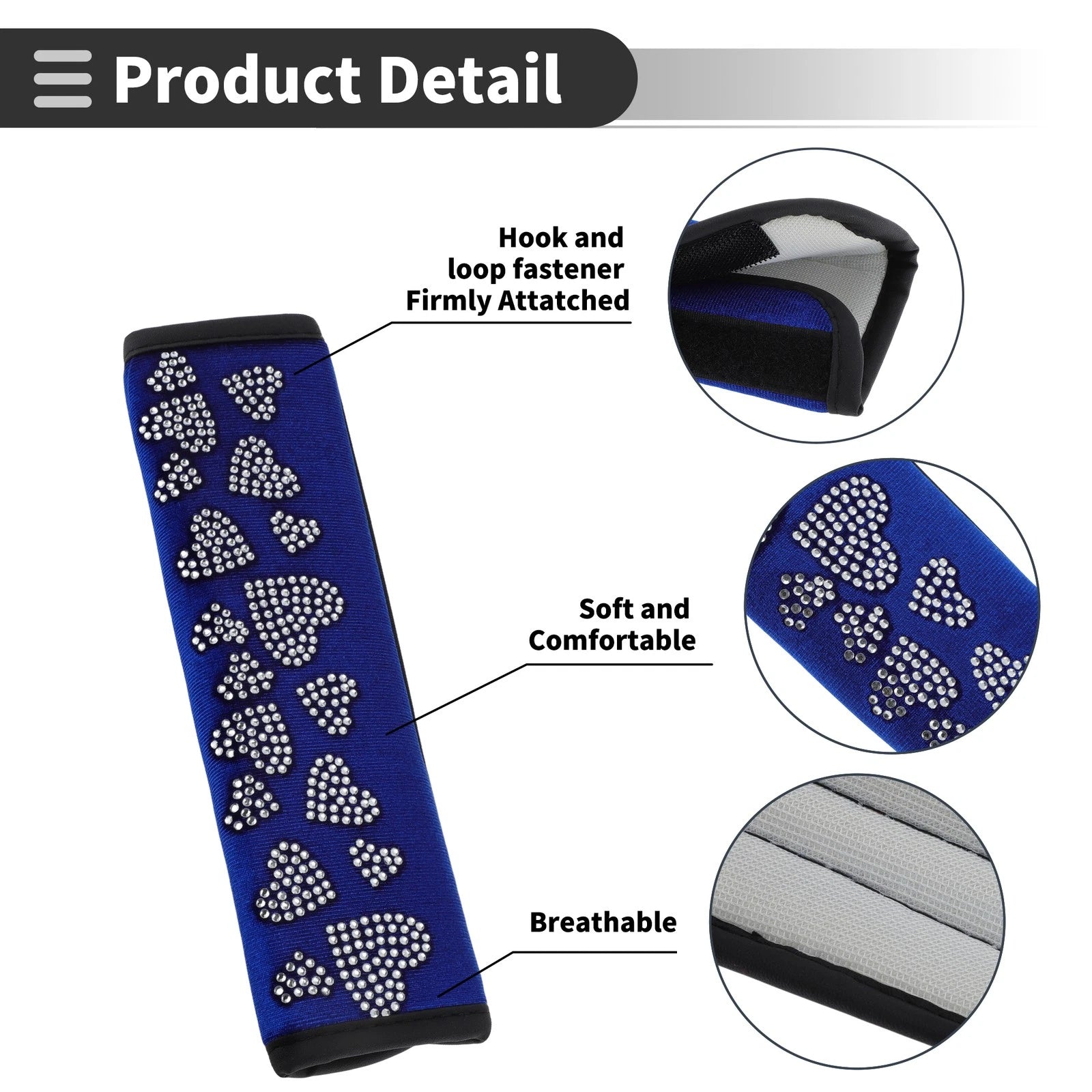 Seat Belt Cover Pad for Universal Fit (23cm)