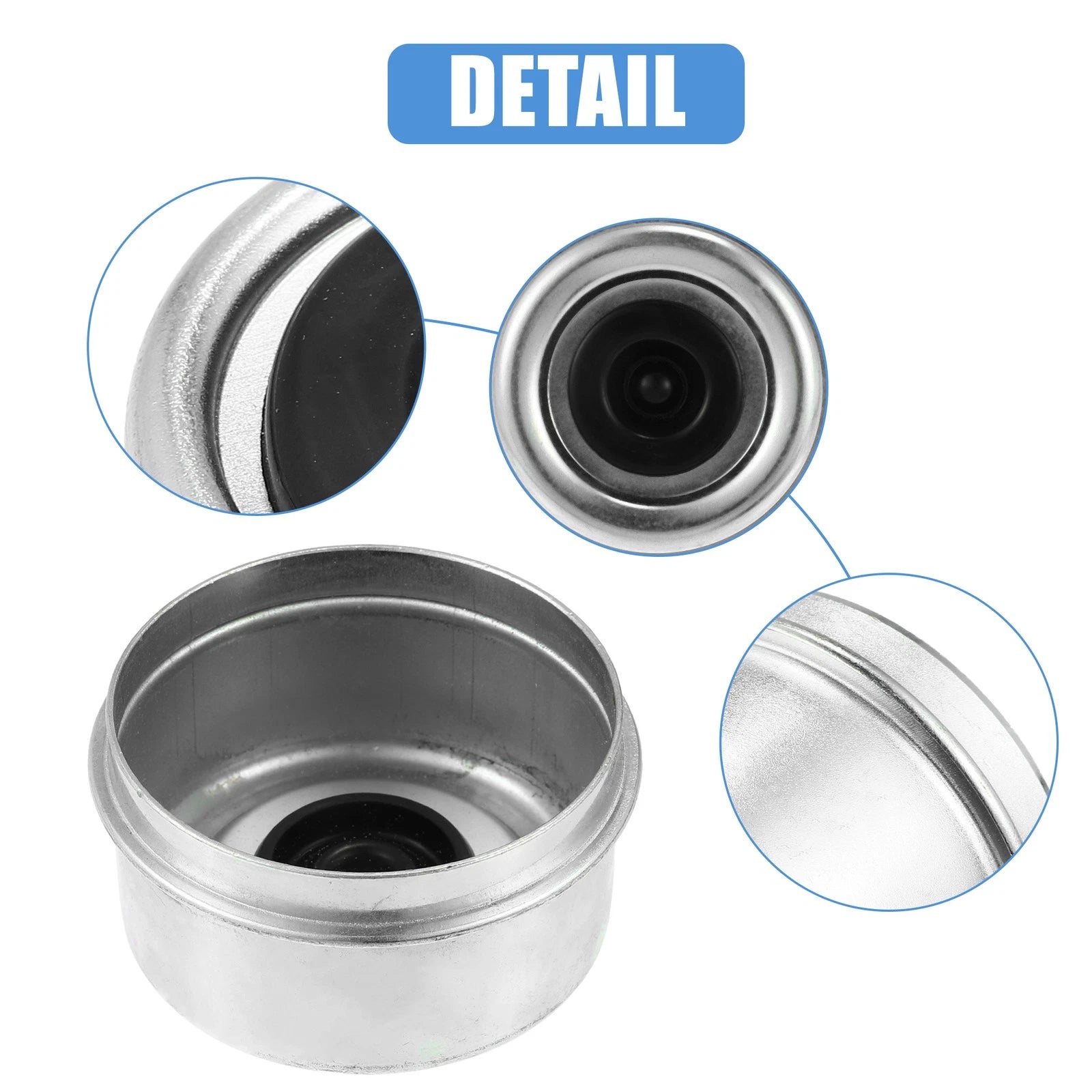 2pcs Trailer Axle Wheel Dust Cap for Trailer (Universal Fit)