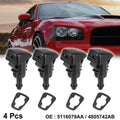 4PCS Front Windshield Washer Nozzles Replacement for Dodge Ram Chrysler (2011–2018)