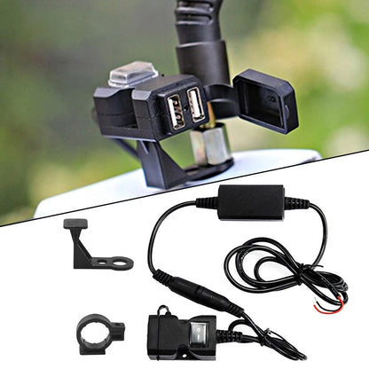 Dual USB Charger Adapter for Motorcycle Accessories (Waterproof)