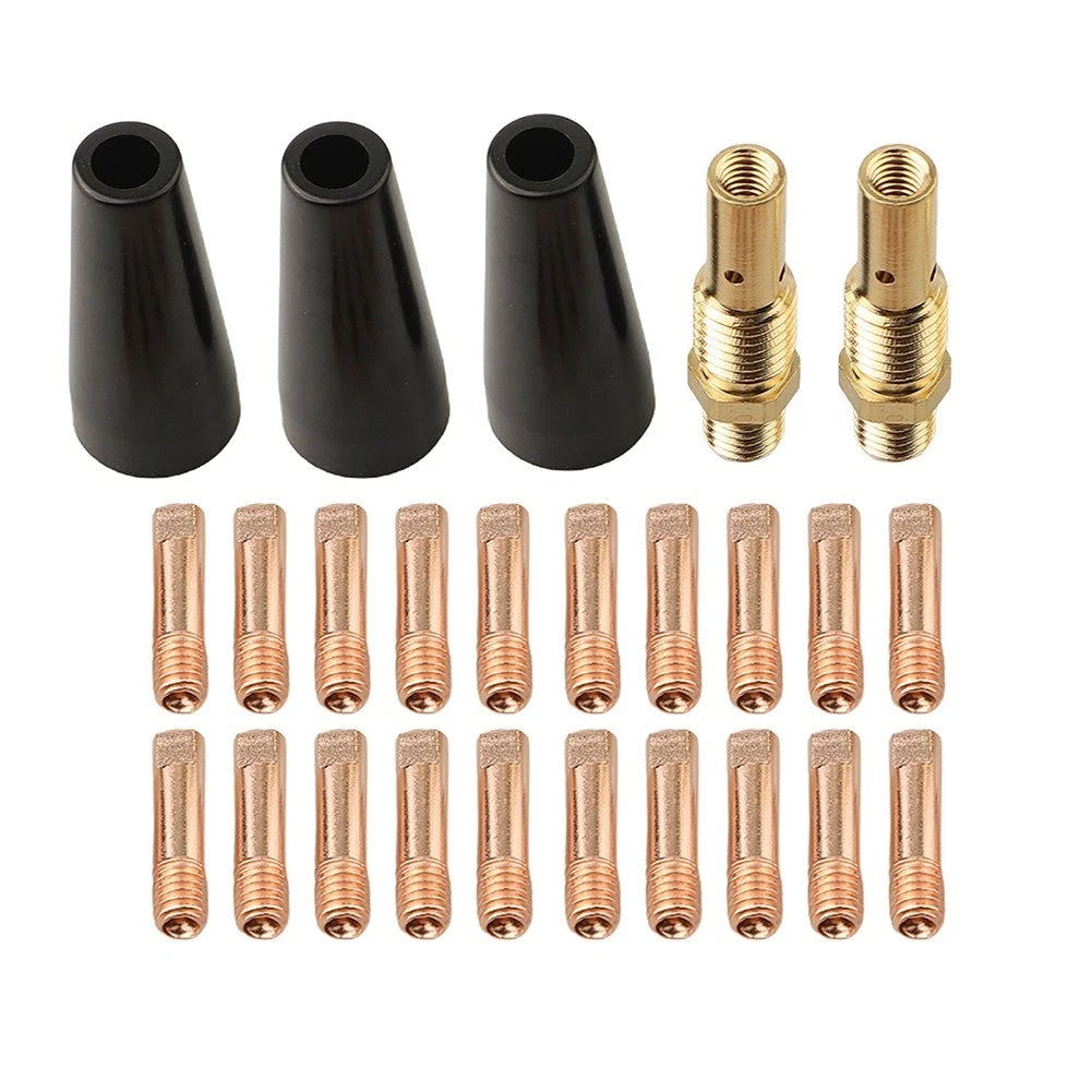 25PCS MIG Welding Replacement Kit Nozzles Tips Diffusers